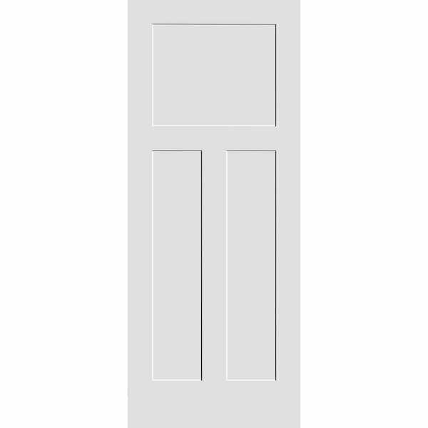 Codel Doors 30" x 96" Primed 3-Panel Mission Interior Shaker Slab Door 2680pri8403